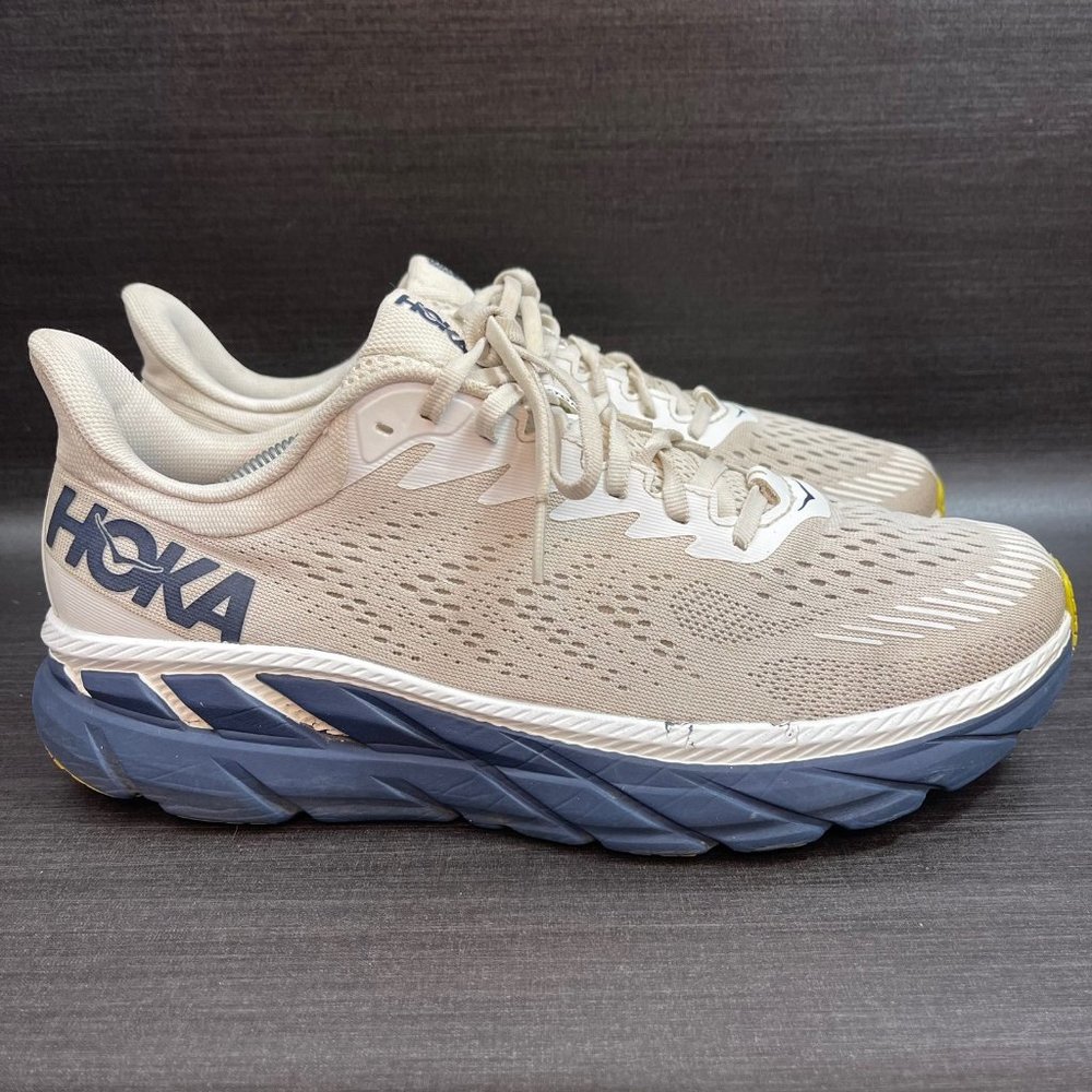 Hoka One One Clifton 7 Men’s Size 11 Grey Blue Athletic Running Shoes